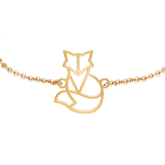 Bracelet Renard Or Chaîne Zoom #Couleur et bracelet_No
