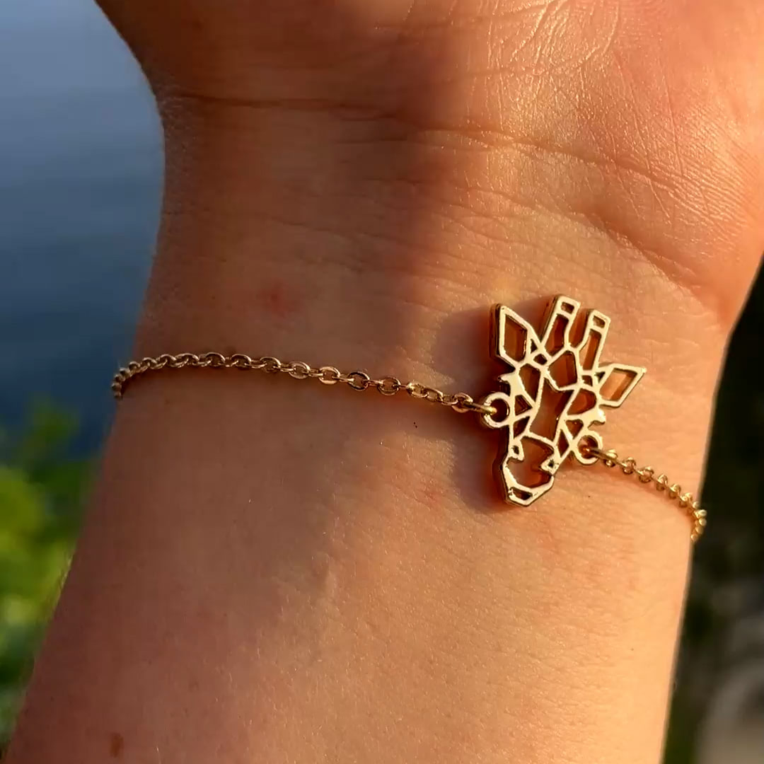 Video Bracelet Girafe or Chaîne 