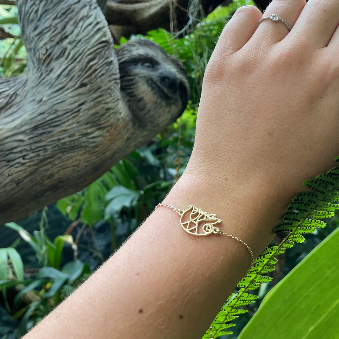 Video Bracelet Paresseux Or Chaîne