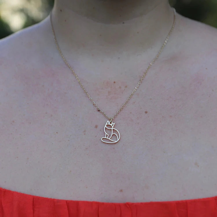 Collier Chat Or Chaîne Femme