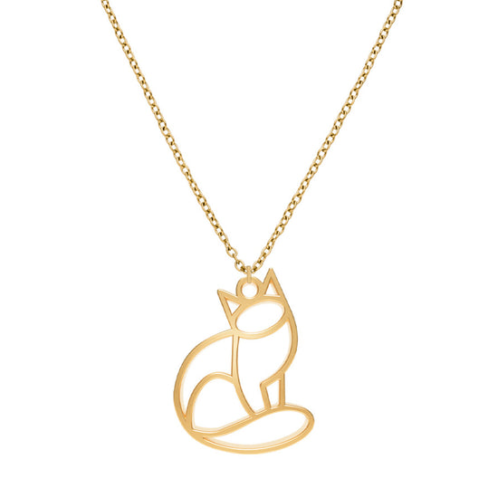 Collier Chat Or Chaîne Zoom #Couleur et collier_No