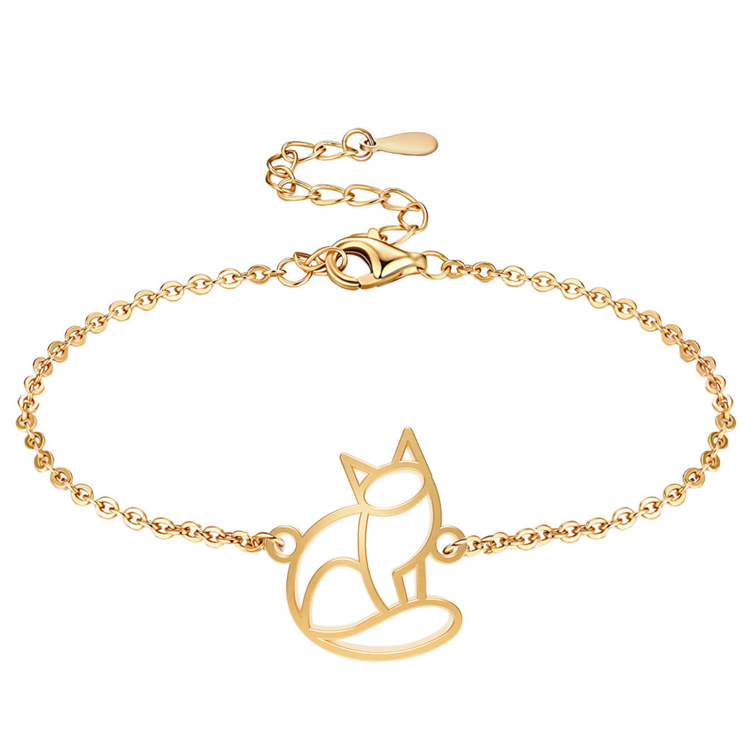 Bracelet Chat Or Chaîne  #Couleur et bracelet_Or avec chaîne