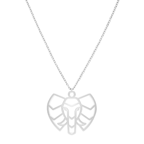 Collier Elephant Argent Chaîne #Couleur et collier_Argent avec chaîne
