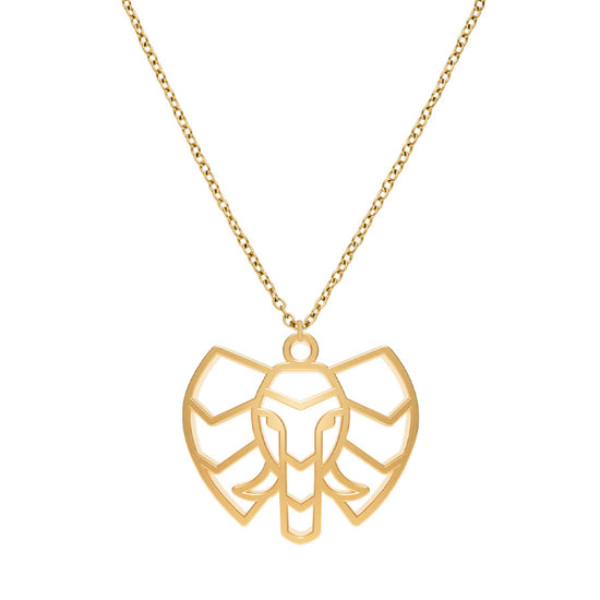 Collier Elephant Or Chaîne Zoom #Couleur et collier_No