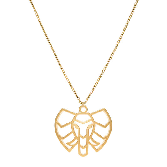 Collier Elephant Or Chaîne #Couleur et collier_Or avec chaîne