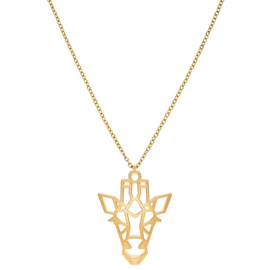 Collier Girafe Or Chaîne #Couleur et collier_Or avec chaîne