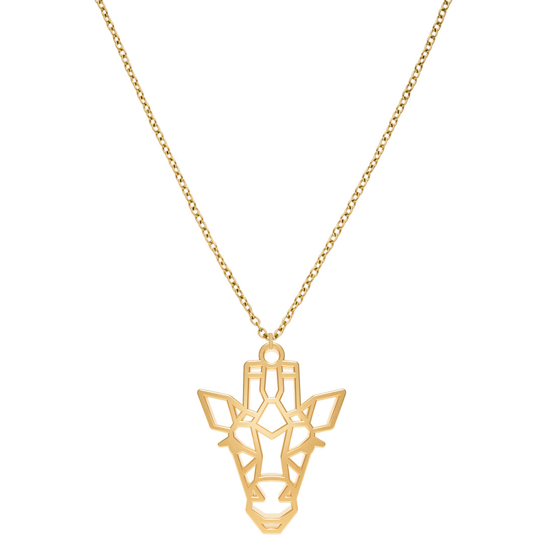 Collier Girafe Or Chaîne #Couleur et collier_Or avec chaîne