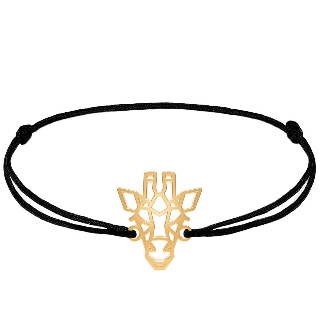 Bracelet girafe Or Cordon #Couleur et bracelet_Or avec cordon