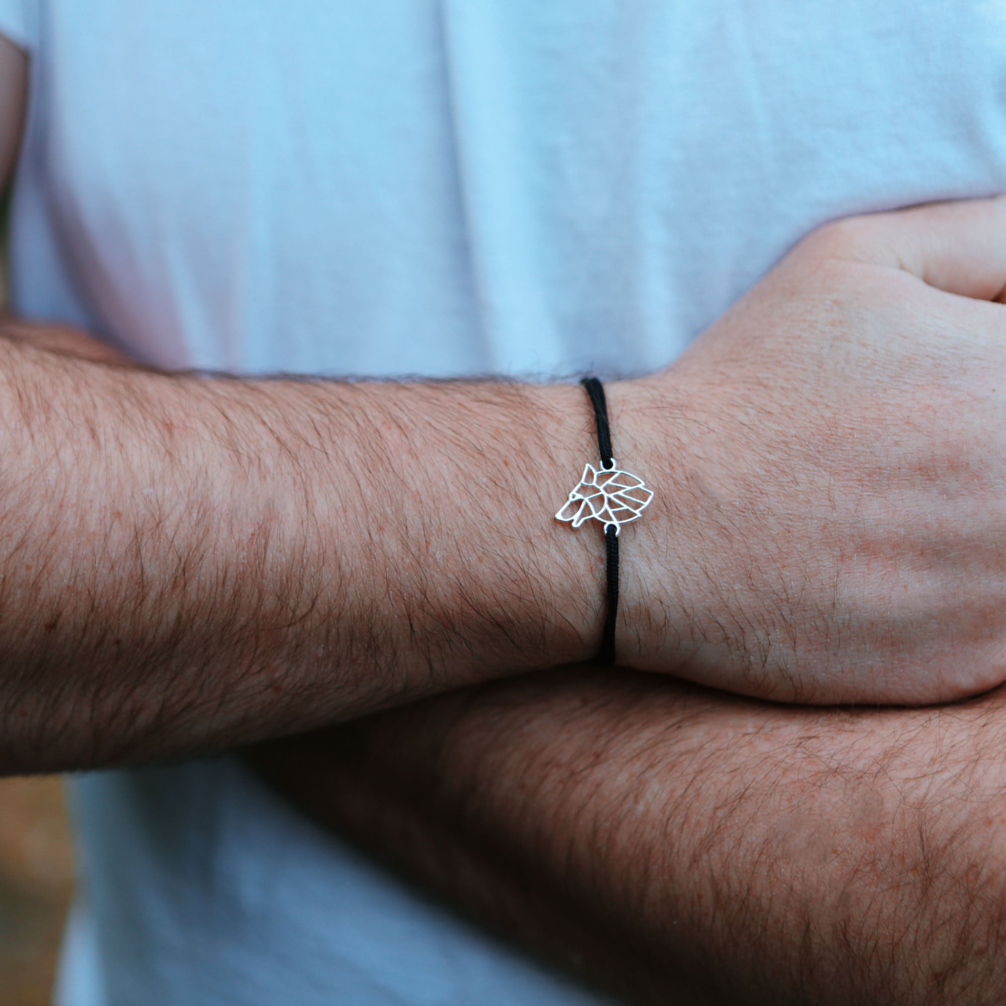 loup bracelet argent homme #Modèle_Modèle 1