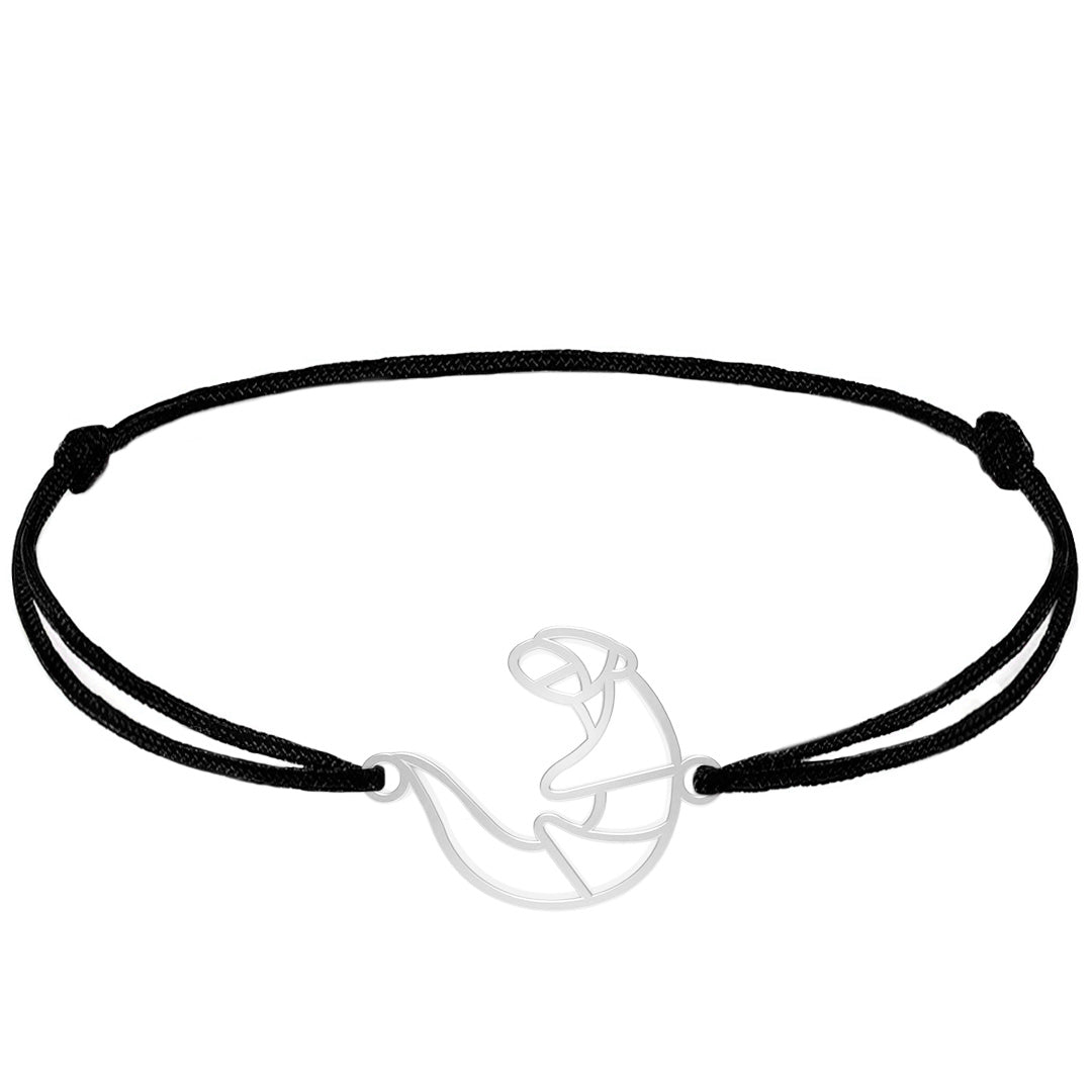 Bracelet Loutre 2 Argent Cordon #Couleur et bracelet_Argent avec cordon #Modèle_Modèle 2