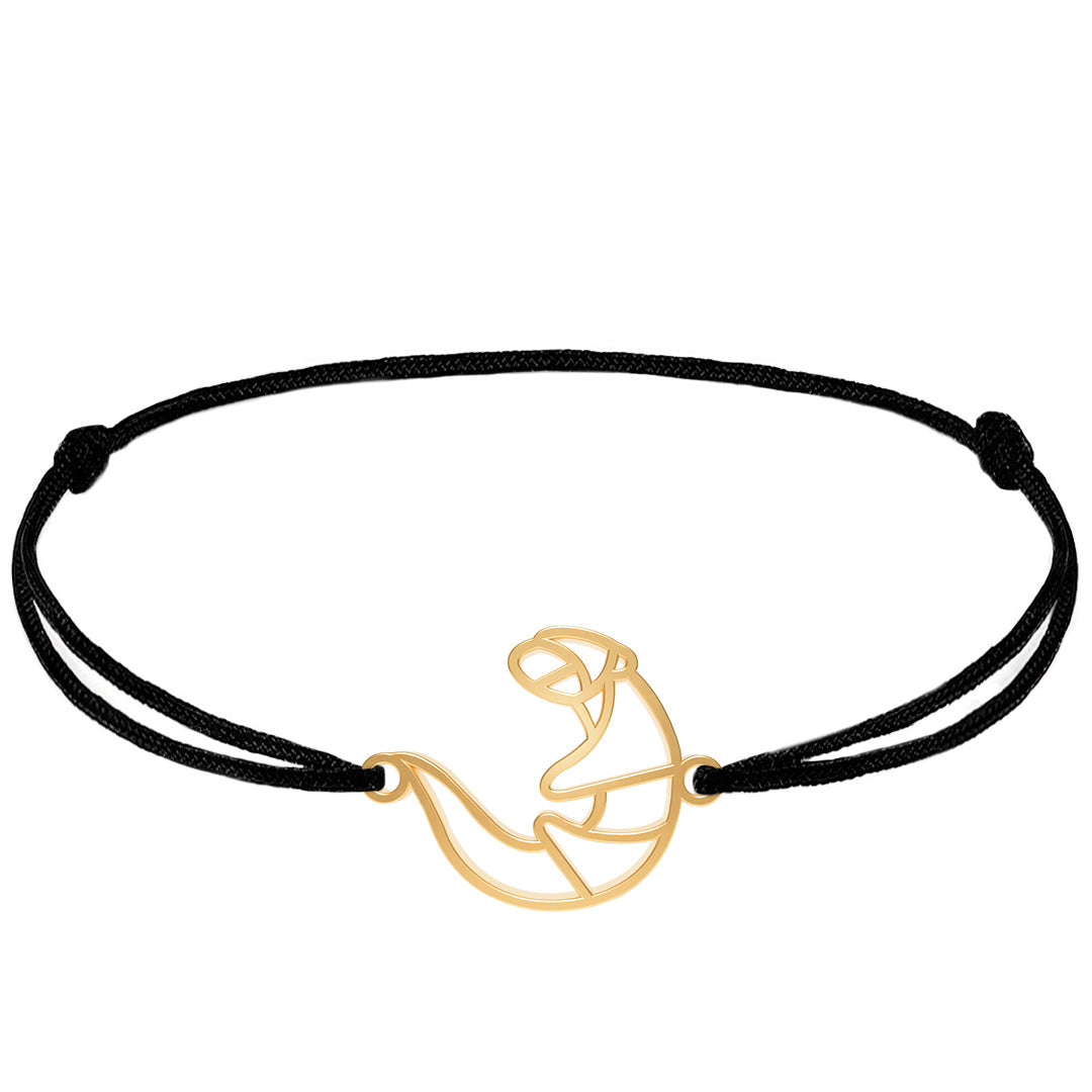 Bracelet Loutre 2 Or Cordon #Couleur et bracelet_Or avec cordon #Modèle_Modèle 2