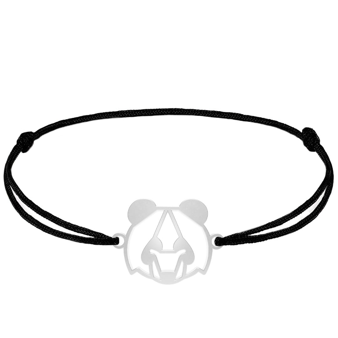 Bracelet Panda argent cordon