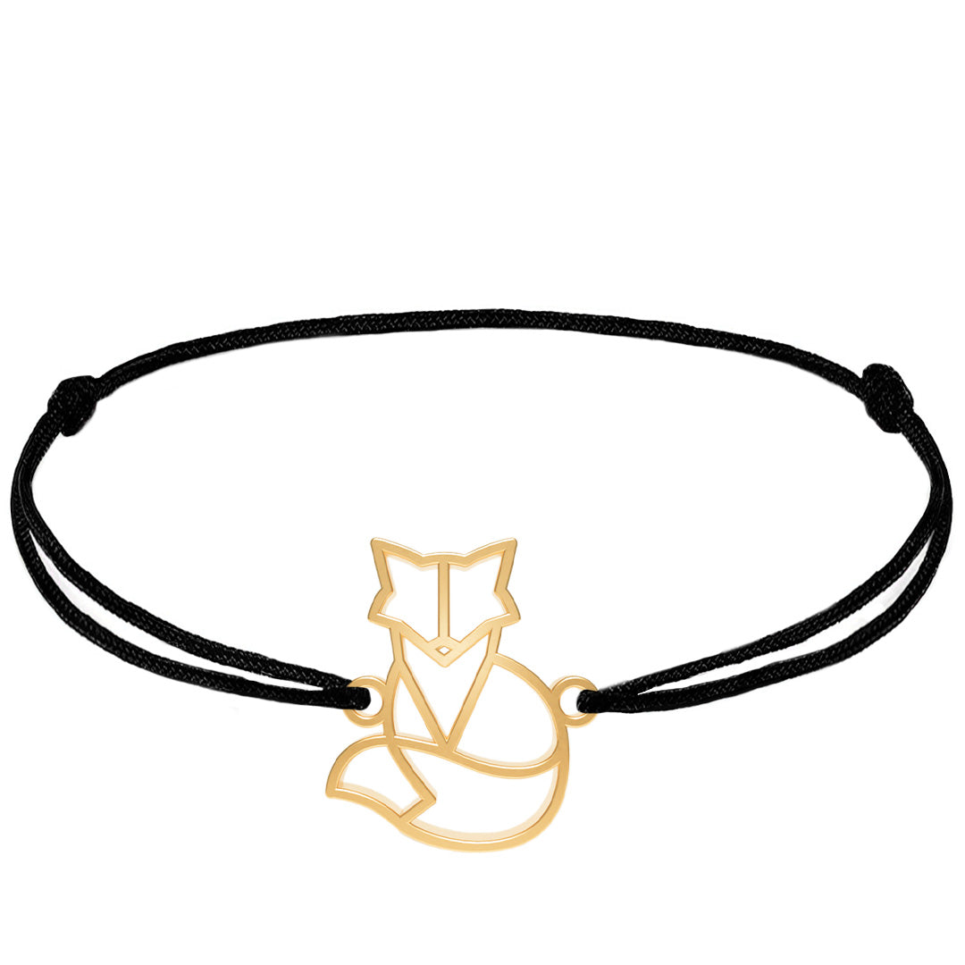 Bracelet Renard Or Cordon #Couleur et bracelet_Or avec cordon